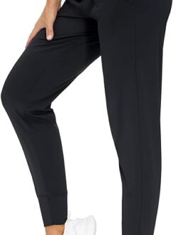 THE GYM PEOPLE Women’s Joggers Pants Lightweight Athletic Leggings Tapered Lounge Pants for Workout, Yoga, Running