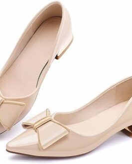 Women’s Chunky Closed Toe Low Block Heels Work Pumps Comfortable Dress Wedding Shoes for Party Office