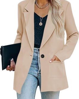 Womens Casual Blazers Oversized Open Front Cardigan Long Sleeve Work Office Blazer Jackets S-XXL
