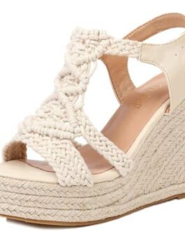 Espadrille Wedge Sandals for Women Comfortable Strappy Platform Sandals Casual Summer Shoes