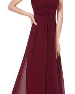 Ever-Pretty Women’s Cap Sleeve Ruched Lace Round Neck Chiffon Formal Evening Gowns 09993-US
