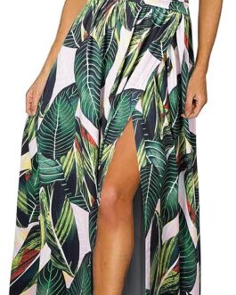 Newshows Women’s 2024 Summer Maxi Dress Spaghetti Strap Spring Casual Boho V Neck Split Beach Long Flowy Dresses Trendy