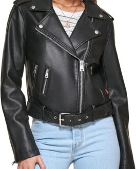 Levi’s Women’s Belted Faux Leather Moto Jacket (Regular & Plus Size)