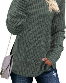 JomeDesign Sweaters for Women Long Sleeve Shirts Crew Neck Sweatshirt Lightweight Casual Tunic Tops