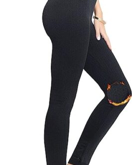 Premium Fleece Lined Leggings Women High Waisted Winter Warm Leggings – 20+ Colors, Regular & Plus Size
