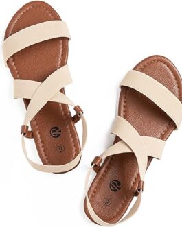 CUSHIONAIRE Women’s Lane Cork Footbed Sandal With +Comfort,