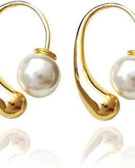Pearl Water Drop Earrings 18k Gold Plated Earrings for Women