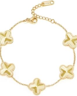 18K Gold Plated Lucky Bracelet |Adjustable Bracelets| Cute Link Bracelets Jewelry Gifts for Women Teen Girls,Gold