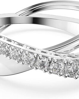 SWAROVSKI Twist Crystal Ring Jewelry Collection, Rhodium Tone Finish