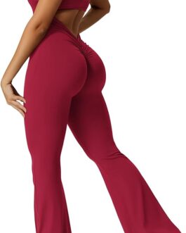 YEOREO Women Workout Flare Jumpsuits Sexy Backless Gym Gym Bodycon Scrunch Butt Yoga Rompers V Back Lizvette