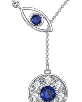 Evil Eye Necklace Sterling Silver Y Necklace Evil Eye Pendant Necklace Jewelry Gifts for Women Girls