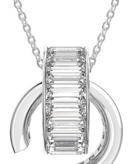 SWAROVSKI Matrix Necklace and Earrings Jewelry Collection, Rhodium Tone Finish, Clear Crystals