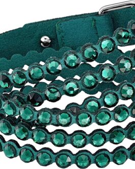 SWAROVSKI Women’s Leather Look Crystal Power Bracelet Collection